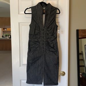 7 For All Mankind Denim Dress W Pockets sz 6